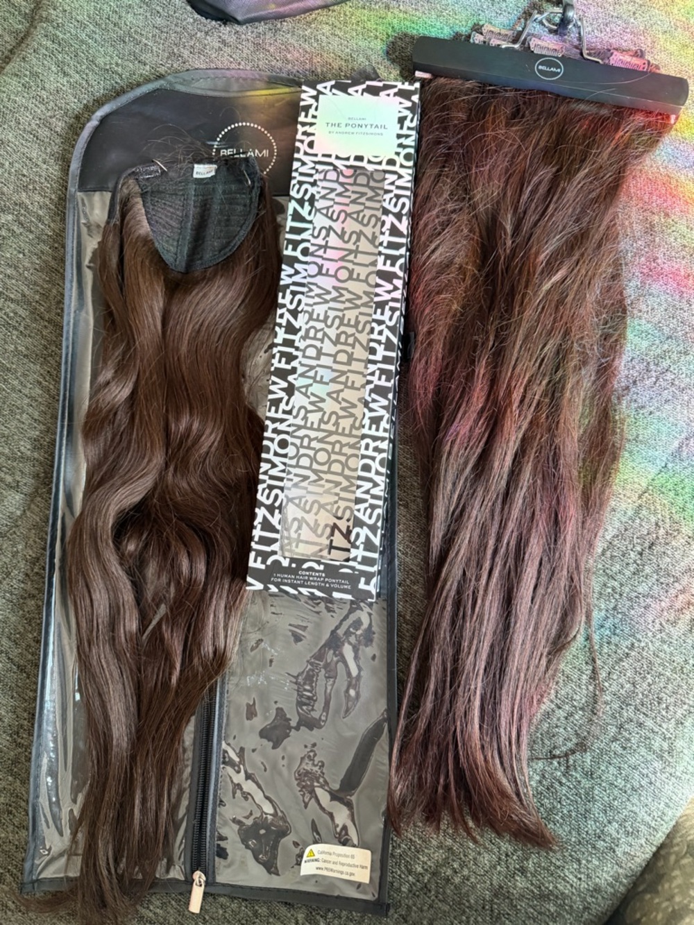 BELLAMI Brown Clip-In Ponytail & Long Extension Set